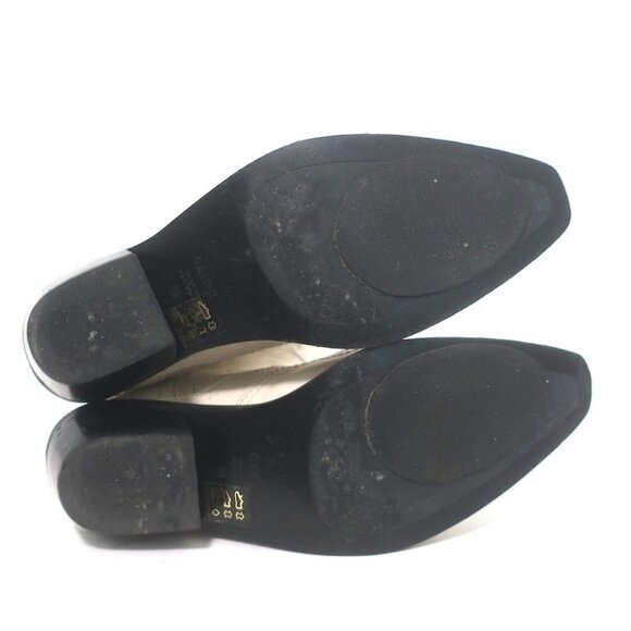 GANNI Embroidered Western Boots Cream Leather Size 39 - Picture 11 of 12